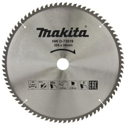 Tarcza tnąca MAKITA D-73019 do aluminium, Standard T.C.T, 305 x 30 mm, 80Z