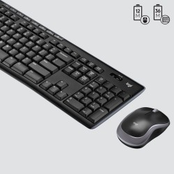 Klawiatura membranowa Logitech MK270 920-004508 (USB (Radio 2.4 GHz) kolor czarny)
