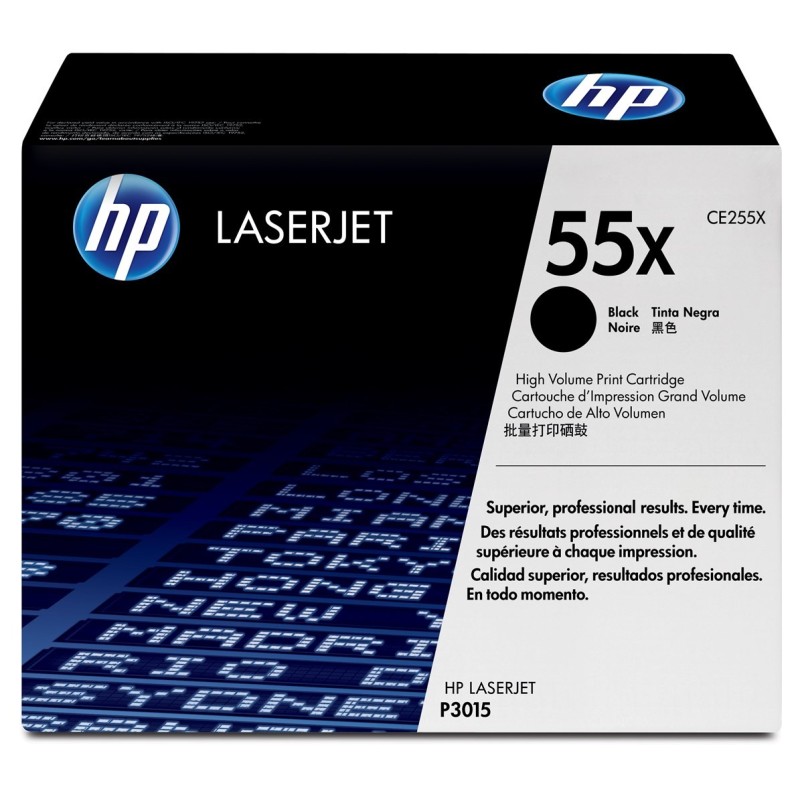 Toner HP czarny HP 55X, HP55X CE255X, 12500 str. Toner HP czarny HP 55X, HP55X CE255X, 12500 str.
