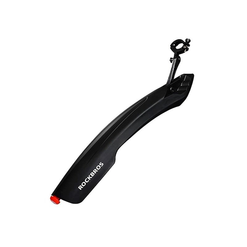Błotnik Rockbros DNB8001BK z czerwoną lampką LED - czarny Błotnik Rockbros DNB8001BK z czerwoną lampką LED - czarny