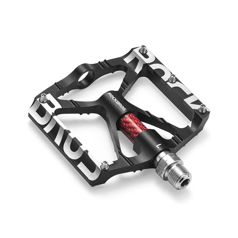Zestaw pedałów rowerowych Rockbros 37213071001 ze stopu aluminium - czarne Zestaw pedałów rowerowych Rockbros 37213071001 ze stopu aluminium - czarne