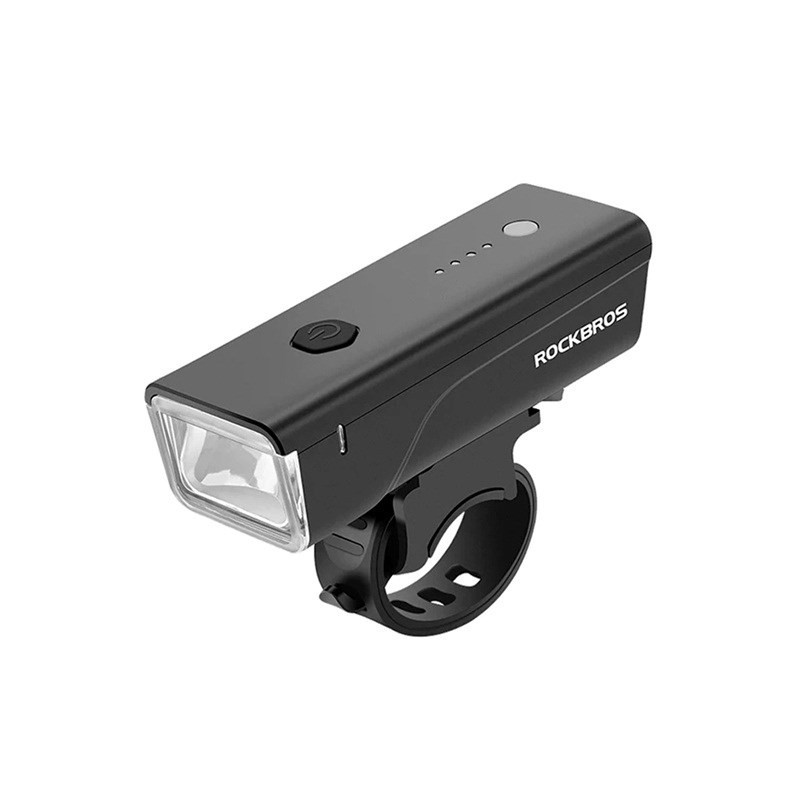 Lampka rowerowa przednia Rockbros 24510003001 260 lm + kabel USB-C - USB-A - czarna