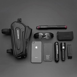 Sakwa rowerowa Rockbros B68-1 na ramę pancerna z kieszonką na telefon 1.7l - czarna