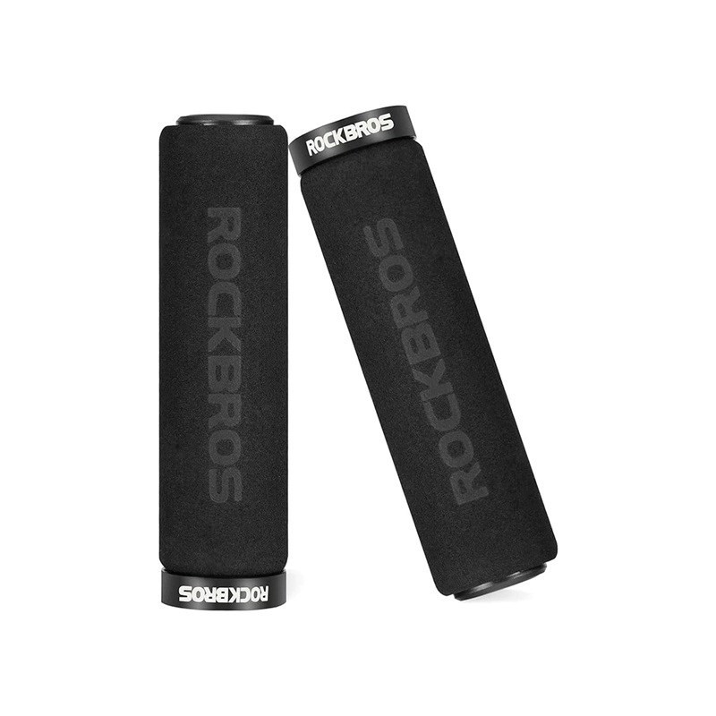 Uchwyty rowerowe Rockbros BT1001BKBK z gąbki na kierownicę - czarne Uchwyty rowerowe Rockbros BT1001BKBK z gąbki na kierownicę - czarne