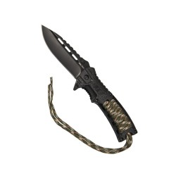 Nóż składany Mil-Tec Paracord z krzesiwem - Camo