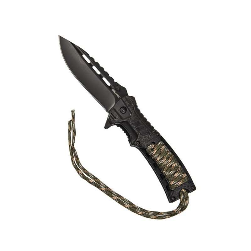 Nóż składany Mil-Tec Paracord z krzesiwem - Camo Nóż składany Mil-Tec Paracord z krzesiwem - Camo