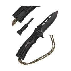 Nóż składany Mil-Tec Paracord z krzesiwem - Camo