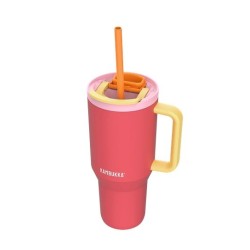 Kubek termiczny z teleskopową słomką Kambukka Rio Tumbler 950ml Pink Papaya