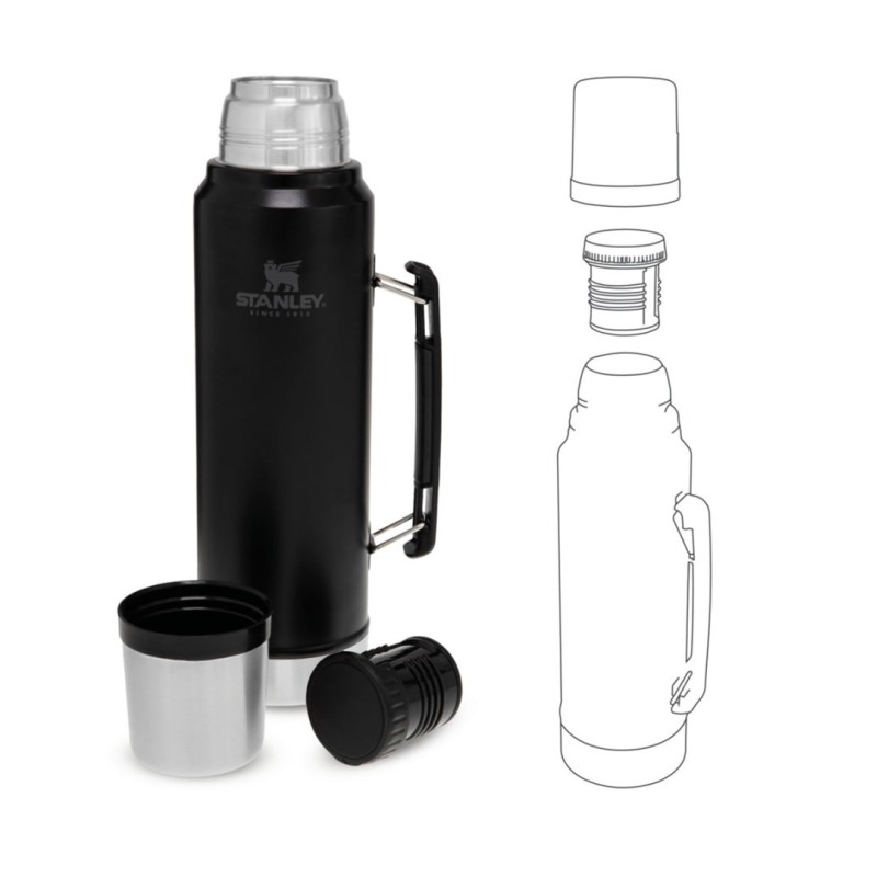 Stanley termos LEGENDARY CLASSIC - MATTE BLACK 1L Stanley termos LEGENDARY CLASSIC - MATTE BLACK 1L