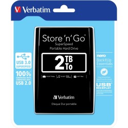 Verbatim Store 'n' Go zewnętrzny dysk twarde 2048 GB Czarny