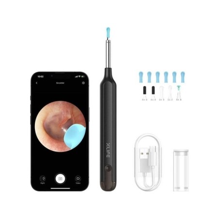 XLife X1+ Czarny | Otoskop z kamerą do czyszczenia uszu | 1080p