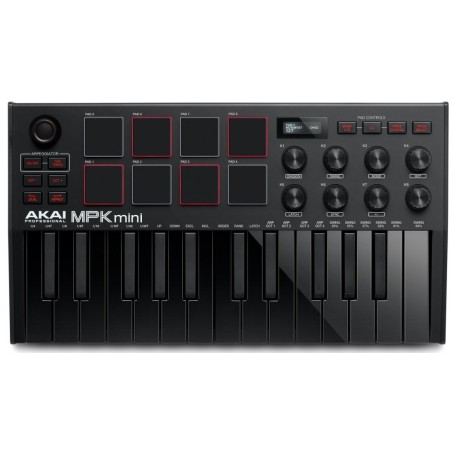 Klawiatura sterująca AKAI MPK Mini MK3 kontroler MIDI USB Czarny
