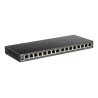 D-Link DGS-1016S Nie zarządzany Gigabit Ethernet (10/100/1000) Czarny