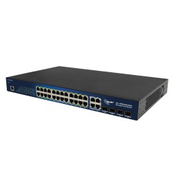 ALLNET ALL-SG8428V2PM łącza sieciowe Zarządzany L2 Gigabit Ethernet (10/100/1000) Obsługa PoE Czarny