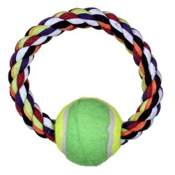 TRIXIE Frisbee z piłką tenisową - zabawka dla psa - o 6 cm / o 18 cm