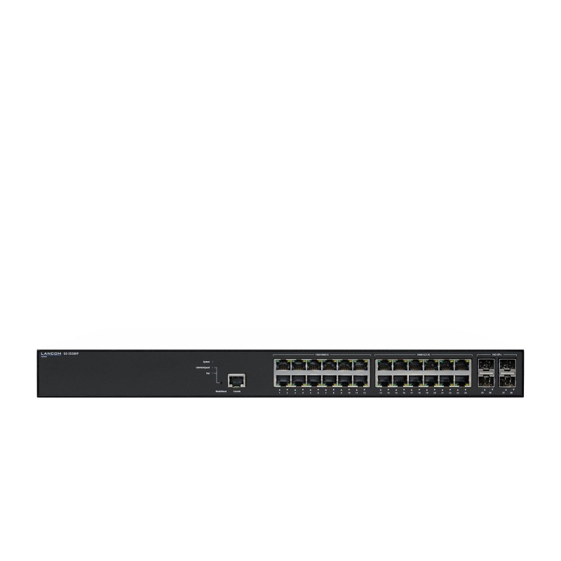 Lancom Systems GS-3528XP Zarządzany L2/L3 Gigabit Ethernet (10/100/1000) Obsługa PoE 1U Czarny Lancom Systems GS-3528XP Zarządzany L2/L3 Gigabit Ethernet (10/100/1000) Obsługa PoE 1U Czarny