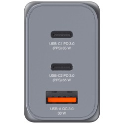 Ładowarka sieciowa Verbatim GaN GNC-65 2xUSB-C Uniwersalna