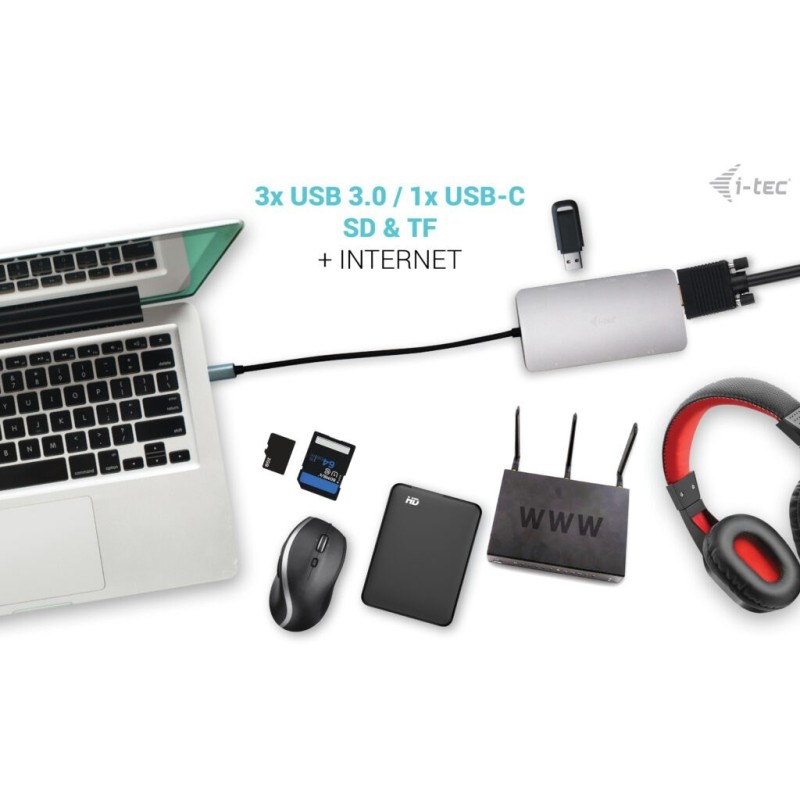 i-tec USB-C Docking Station C31NANODOCKVGAPD HDMI/VGA i-tec USB-C Docking Station C31NANODOCKVGAPD HDMI/VGA