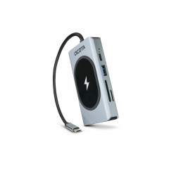 DICOTA D32059 huby i koncentratory USB Type-C Czarny, Srebrny