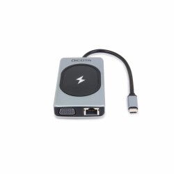 DICOTA D32059 huby i koncentratory USB Type-C Czarny, Srebrny