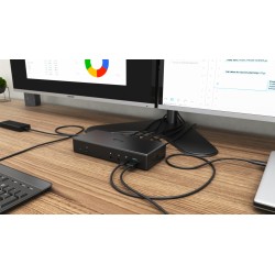 i-tec C31QUATTRODOCKPD stacja dokująca Przewodowa USB 3.2 Gen 1 (3.1 Gen 1) Type-C Czarny