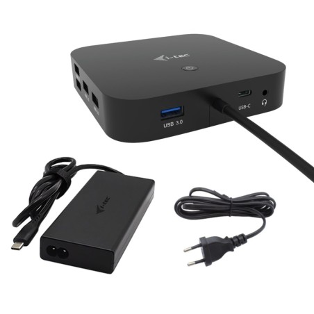 i-tec C31TRI4KDPDPRO100 stacja dokująca Przewodowa USB 3.2 Gen 1 (3.1 Gen 1) Type-C Czarny