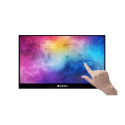 Verbatim 49593 monitor komputerowy 43,9 cm (17.3") 1920 x 1080 px Full HD LCD Ekran dotykowy Czarny