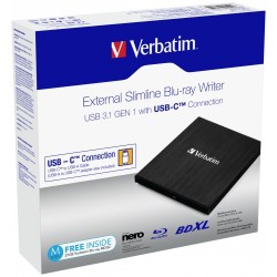 Verbatim 43889 dysk optyczny Blu-Ray RW Czarny