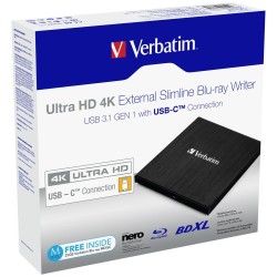 VERBATIM NAPĘD ZEWNĘTRZNY BLU-RAY X6 ULTRA HD 4K USB-C 3.1 43888