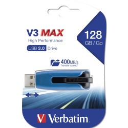Verbatim Store 'n' Go V3 Max pamięć USB 128 GB USB Typu-A 3.2 Gen 1 Czarny, Niebieski
