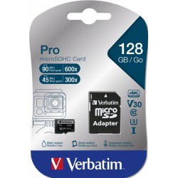Verbatim Pro 128 GB MicroSDXC UHS-I Klasa 10