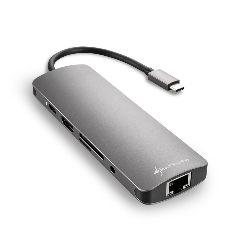 Sharkoon USB 3.0 Type C Combo adapter HDMI, RJ-45, USB 3.2 Gen 1 (3.1 Gen 1) Sharkoon USB 3.0 Type C Combo adapter HDMI, RJ-45, USB 3.2 Gen 1 (3.1 Gen 1)