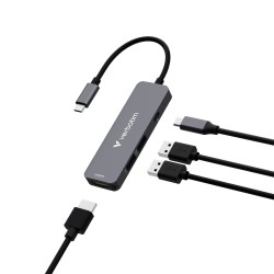 Verbatim 32155 huby i koncentratory USB 3.2 Gen 1 (3.1 Gen 1) Type-C 5000 Mbit/s Szary