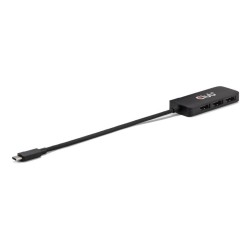 CLUB3D CSV-1553 huby i koncentratory USB Type-C Czarny