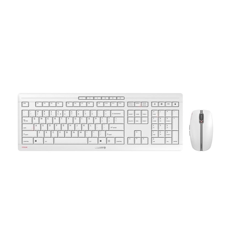 CHERRY Stream Desktop Recharge klawiatura Dołączona myszka Uniwersalne RF Wireless QWERTY Angielski Szary CHERRY Stream Desktop Recharge klawiatura Dołączona myszka Uniwersalne RF Wireless QWERTY Angielski Szary