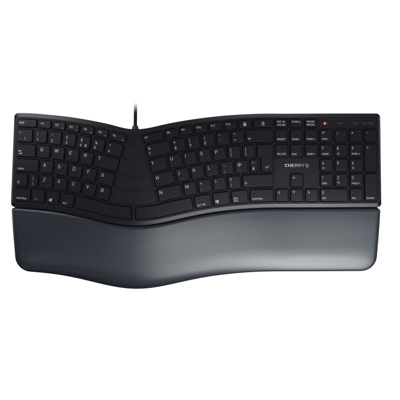CHERRY KC 4500 ERGO klawiatura Uniwersalne USB QWERTY British English Czarny CHERRY KC 4500 ERGO klawiatura Uniwersalne USB QWERTY British English Czarny