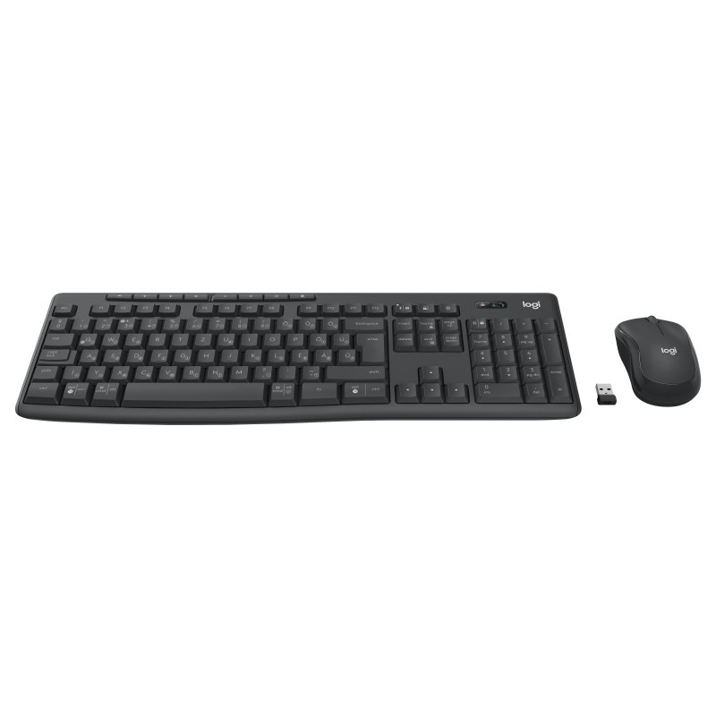 Logitech 920-012079 klawiatura Dołączona myszka Biuro RF Wireless + Bluetooth QWERTZ Węgierski Grafitowy Logitech 920-012079 klawiatura Dołączona myszka Biuro RF Wireless + Bluetooth QWERTZ Węgierski Grafitowy