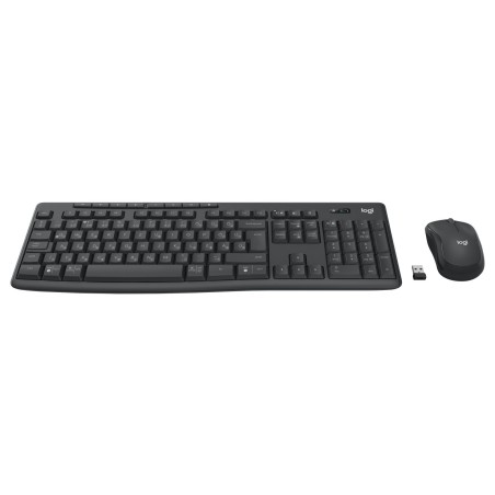 Logitech 920-012079 klawiatura Dołączona myszka Biuro RF Wireless + Bluetooth QWERTZ Węgierski Grafitowy