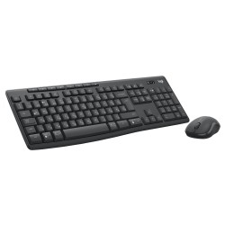 Logitech 920-012079 klawiatura Dołączona myszka Biuro RF Wireless + Bluetooth QWERTZ Węgierski Grafitowy