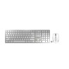 CHERRY DW 9100 SLIM klawiatura Dołączona myszka Uniwersalne RF Wireless + Bluetooth QWERTY US English Srebrny