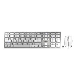 CHERRY DW 9100 SLIM klawiatura Dołączona myszka Uniwersalne RF Wireless + Bluetooth QWERTY US English Srebrny