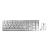 CHERRY DW 9100 SLIM klawiatura Dołączona myszka Uniwersalne RF Wireless + Bluetooth QWERTY US English Srebrny