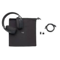Logitech Zone Vibe Zestaw słuchawkowy Bezprzewodowy Opaska na głowę Połączenia/muzyka Bluetooth Grafitowy