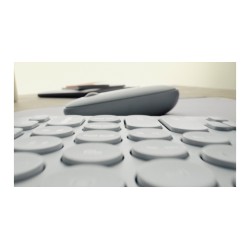 Logitech 920-012239 klawiatura Dołączona myszka Uniwersalne RF Wireless + Bluetooth QWERTY Amerykański międzynarodowy Grafitowy
