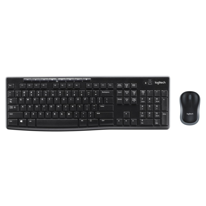 Logitech Wireless Combo MK270 klawiatura Dołączona myszka Uniwersalne RF Wireless Słowacki Czarny Logitech Wireless Combo MK270 klawiatura Dołączona myszka Uniwersalne RF Wireless Słowacki Czarny