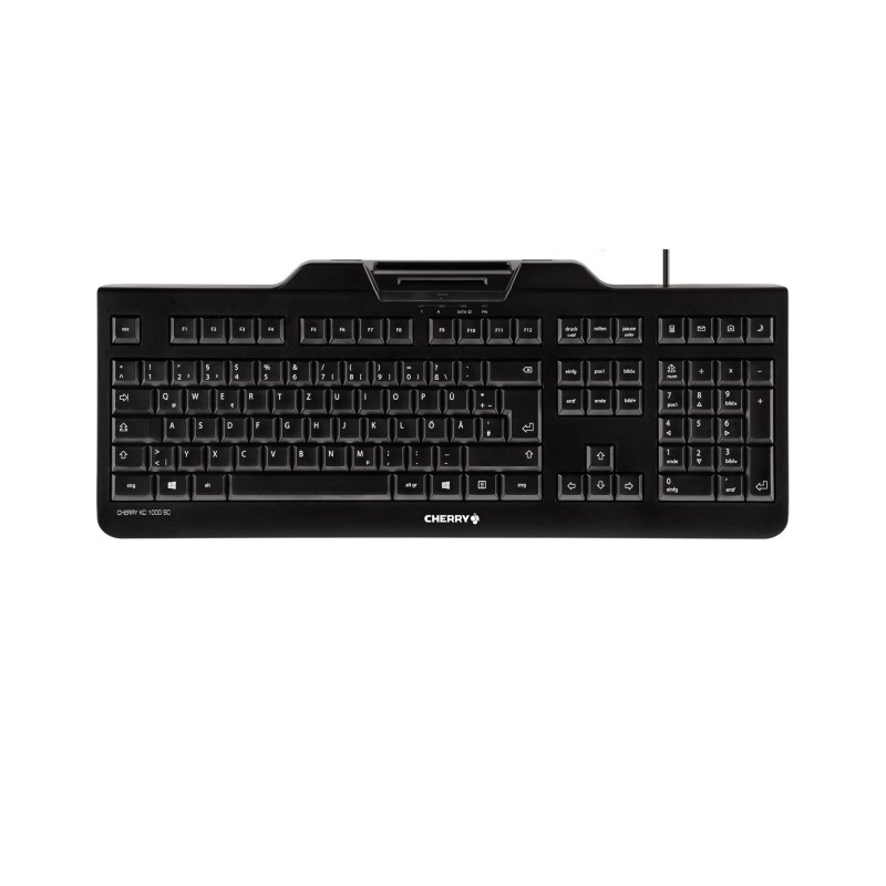 CHERRY KC 1000 SC klawiatura Biuro USB QWERTZ Niemiecki Czarny CHERRY KC 1000 SC klawiatura Biuro USB QWERTZ Niemiecki Czarny