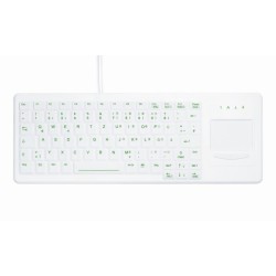 Active Key AK-C4400 klawiatura Medyczna USB + PS/2 Niemiecki Biały