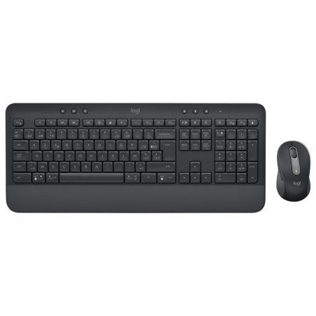 Logitech 920-011001 klawiatura Dołączona myszka Biuro Bluetooth AZERTY Belgijski Grafitowy