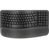 Logitech 920-012327 klawiatura Biuro RF Wireless + Bluetooth QWERTZ Niemiecki Grafitowy
