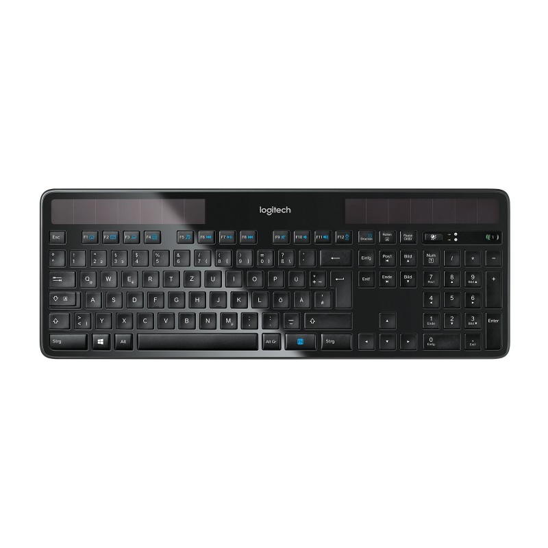 Logitech Wireless Solar Keyboard K750 klawiatura Uniwersalne RF Wireless QWERTZ Niemiecki Czarny Logitech Wireless Solar Keyboard K750 klawiatura Uniwersalne RF Wireless QWERTZ Niemiecki Czarny